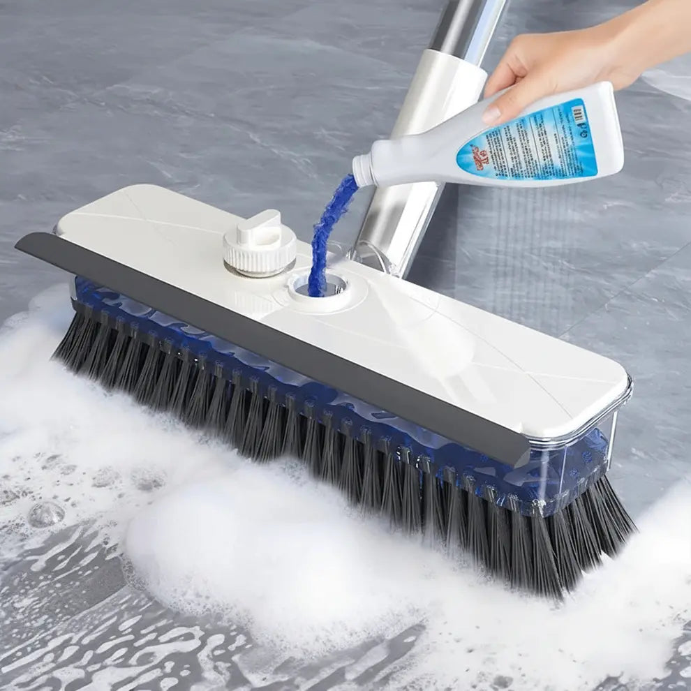 4-in-1 Floor Scrub Brush with Squeegee